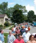 Long line before the gate opened